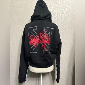 Off-White Cropped Hoodie